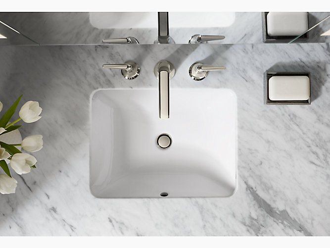 Caxton Rectangular Undermount Bathroom, Kohler Undermount Vanity Sink